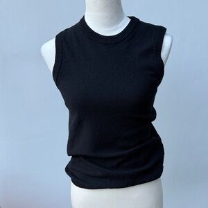 DKNY Black Ribbed Tank Top